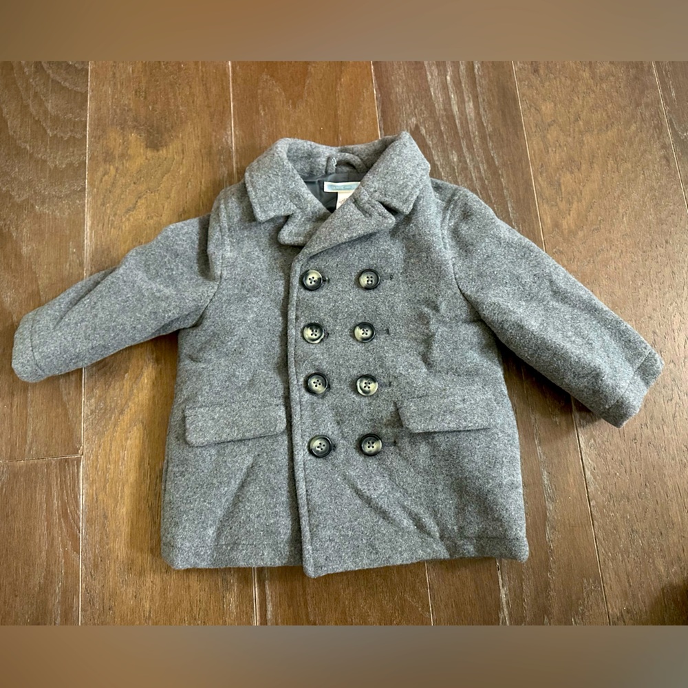 Janie and Jack Gray Wool Peacoat